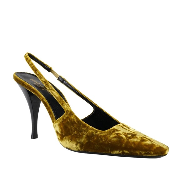 Saint Laurent Blade Slingback Pumps Size 40 NEW - Picture 1 of 4